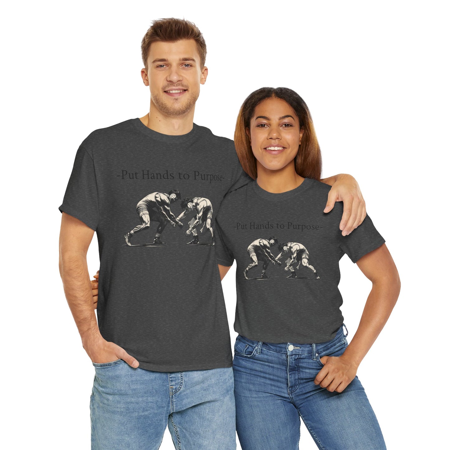 Wrestling Tee, "Put Hands to Purpose" Unisex Shirt for Wrestlers, , Graphic Tee