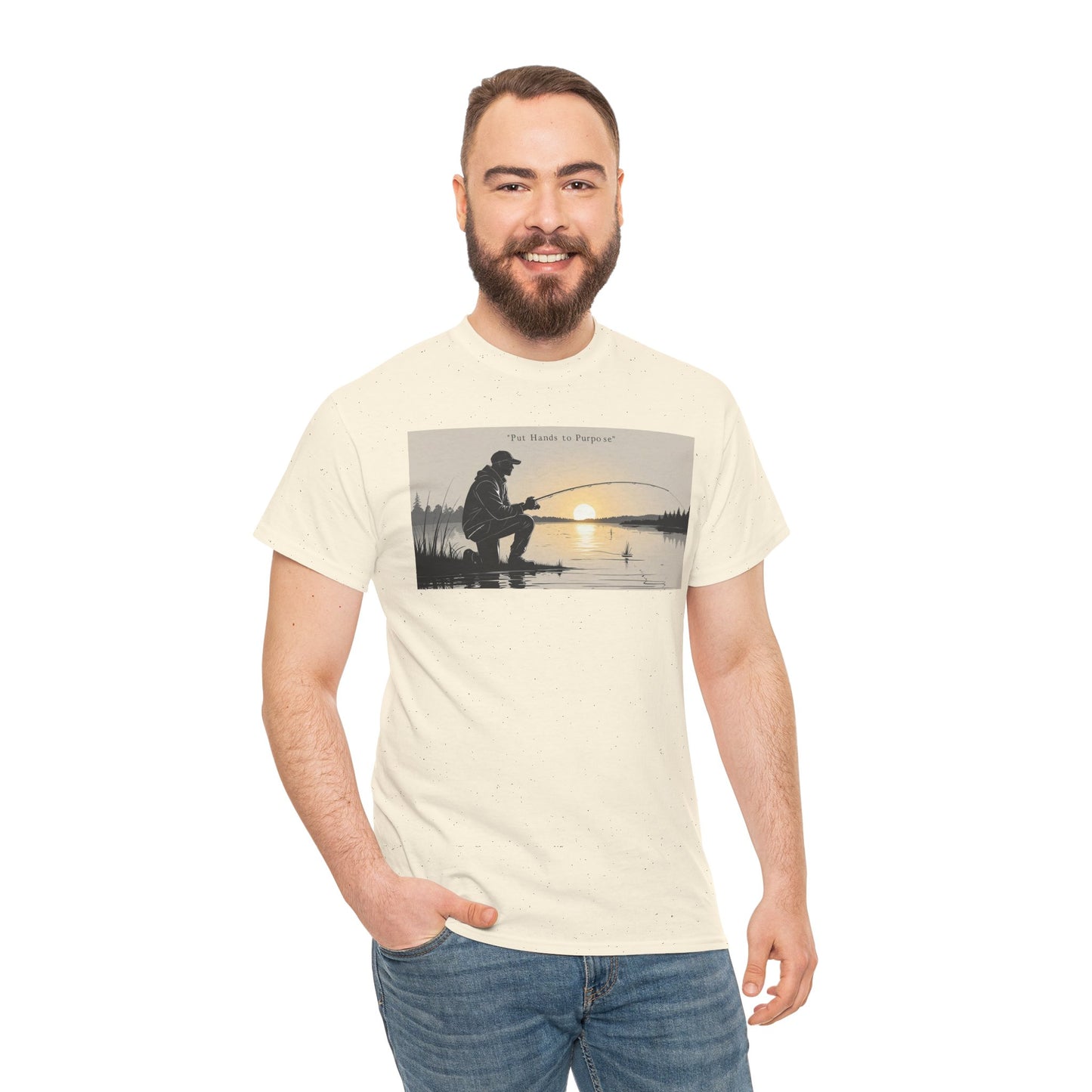 Fishing Graphic Tee, Put Hands to Purpose, Unisex T-Shirt