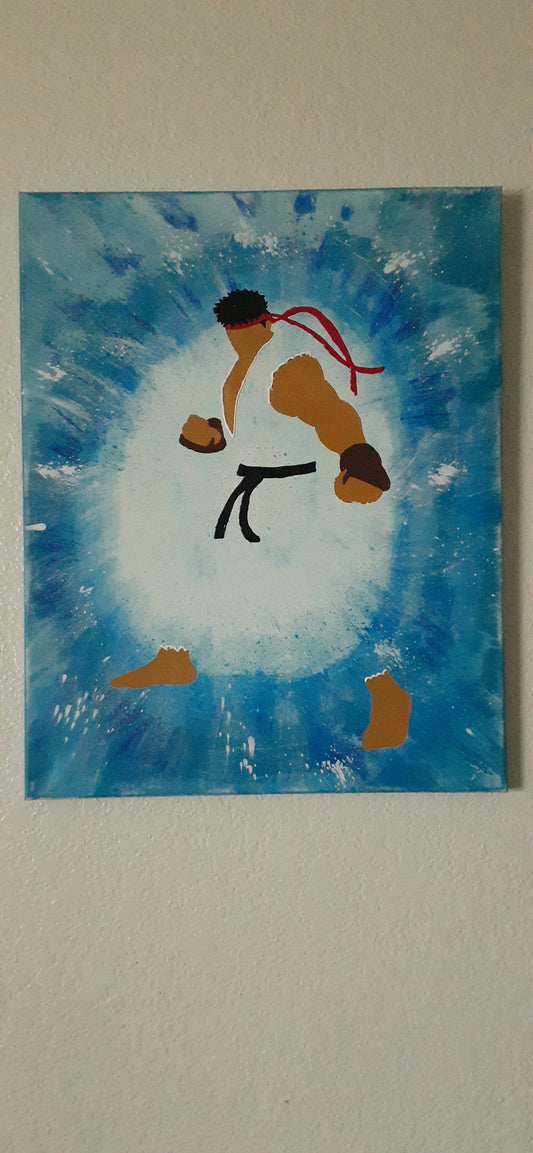 Street Fighter Ryu Custom Canvas Art